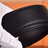 Amiri Belt Black linen leather texture