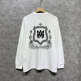 Amiri long sleeve shirts flower shield printing