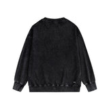 Amiri washed sweatshirt brown flying eagle printing washed and distressed
