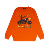 Amiri long sleeve shirts motorcycle skull printing