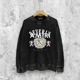 Amiri washed sweatshirt lion medal printing washed and distressed