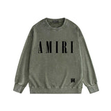 Amiri washed sweatshirt classic letter spider print washed old