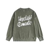 Amiri washed sweatshirt heart wolf head printing washed and distressed