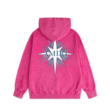 Amiri washed hoodie star shield distressed print