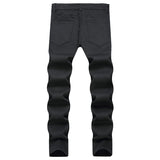 Mens Fashion Jeans White cotton flower 1322#