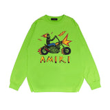 Amiri long sleeve shirts motorcycle skull printing