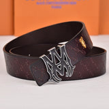 Amiri Belt dark brown CC texture Golden deer logo