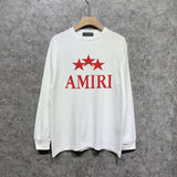 Amiri long sleeve shirts red five-pointed star printing