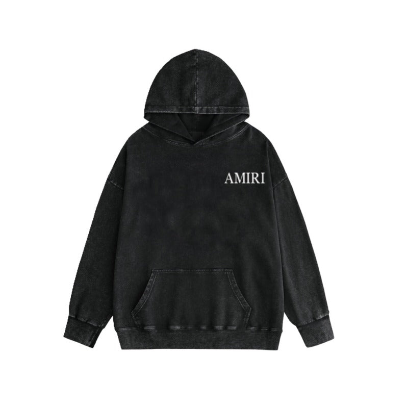 Amiri washed hoodie kedron printing