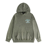 Amiri washed hoodie earth letter washed and distressed printing
