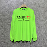Amiri long sleeve shirts red font printing