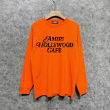 Amiri long sleeve shirts hollywood font printing