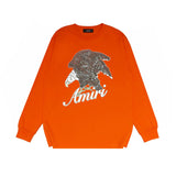 Amiri long sleeve shirts brown eagle printing