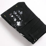 Mens Fashion Jeans White graffiti S8286#