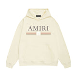 Amiri hoodie colorfulletter horizontal strip printing