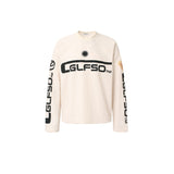 Men long sleeved shirt w retro street trendy men's and women's letter pattern design men's waffle grids
