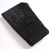 Mens Fashion Jeans Star Rhinestones S3972#