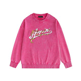 Amiri washed sweatshirt Yeman letter print washed old