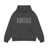 Amiri hoodie bevel cut letter print