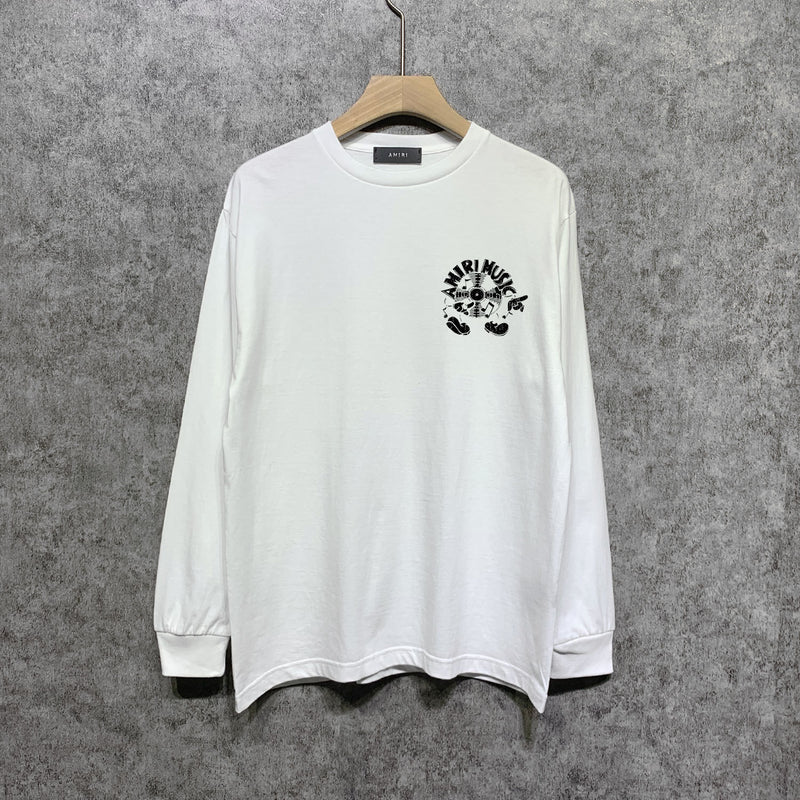 Amiri long sleeve shirts note fan printing
