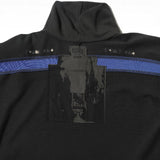 C.e hoodie spring & fall c.e patchwork ribbon blue rib hooded sweatshirt