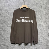 Amiri long sleeve shirts music letterprinting