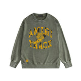 Amiri washed sweatshirt winged shoes printing washed and distressed
