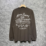 Amiri long sleeve shirts sketch country printing