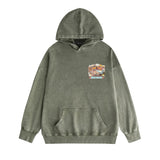 Amiri washed hoodie lake view oil painting distressed printing