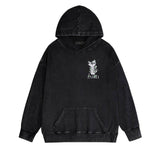 Amiri washed hoodie angel distressed printing
