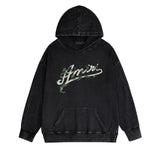 Amiri washed hoodie ye manletter washed distressed printing