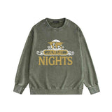 Amiri washed sweatshirt earth letterprinting washed and distressed