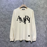 Amiri long sleeve shirts with overlapping letter foam printing
