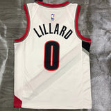 NBA Jerseys Season 21, Blazers, Home, White 0, Lillard