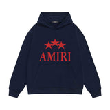 Amiri hoodie red five-pointed star print