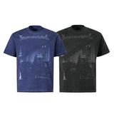 Men t shirts summer distressed washed short sleeves