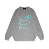Amiri long sleeve shirts coconut tree bird printing