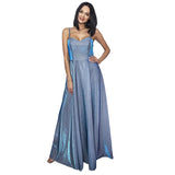 Women Party Dress Shiny Formal Banquet Dress Evening Gown (Ss0416)