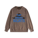 Amiri washed sweatshirt earth letterprinting washed and distressed