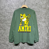 Amiri long sleeve shirts tiger printing