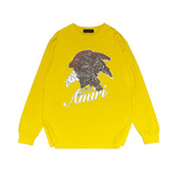 Amiri long sleeve shirts brown eagle printing