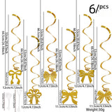 Themed Party Supplies Coquette Theme Bow Swirl Hanging Decorations – Birthday Party Decor