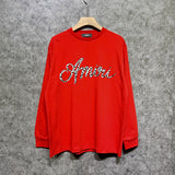 Amiri long sleeve shirts silver ring snake letterprinting