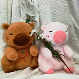 Plush Toys Breathe Glow Sound Cute Kapibara Plush Doll Soothing Toys