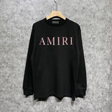 Amiri long sleeve shirts pink letterprinting