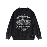 Amiri washed sweatshirt sketch country print washed old