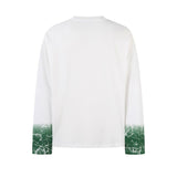 Men's long sleeve shirt - vintage streetwear style, unisex, unique artistic letter graphic design
