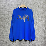 Amiri long sleeve shirts gray gradient letterprinting