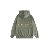 Amiri washed hoodie tiger print spider print