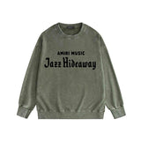 Amiri washed sweatshirt music letterprinting washed and distressed